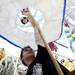 Michigan freshman Tyler Lemieux installs lights to his Festifools creation on Friday, April 5. Daniel Brenner I AnnArbor.com